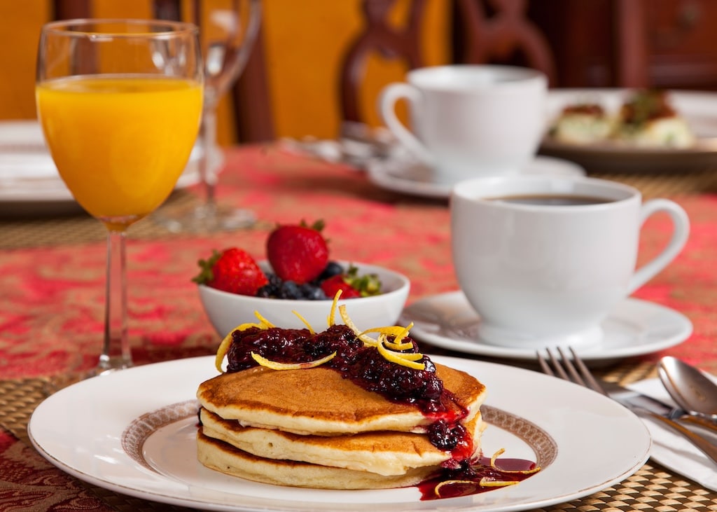 Le Diplomate, Paris on 14th Street, one of the best restaurants in Washington DC. Photo of breakfast at our Inn 